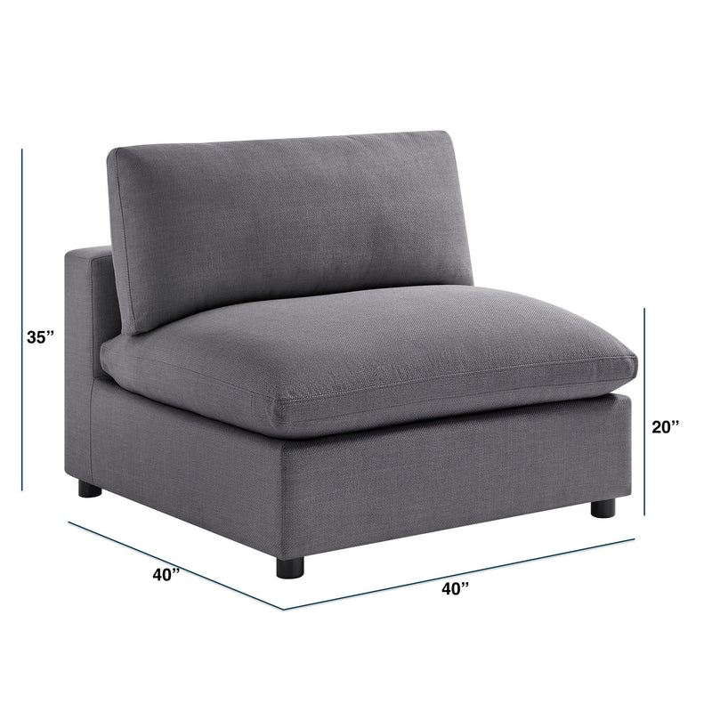 Cassandra - Armless Slipper Chair - Charcoal Gray - R&R Furniture Gallery (Fountain Valley, CA)