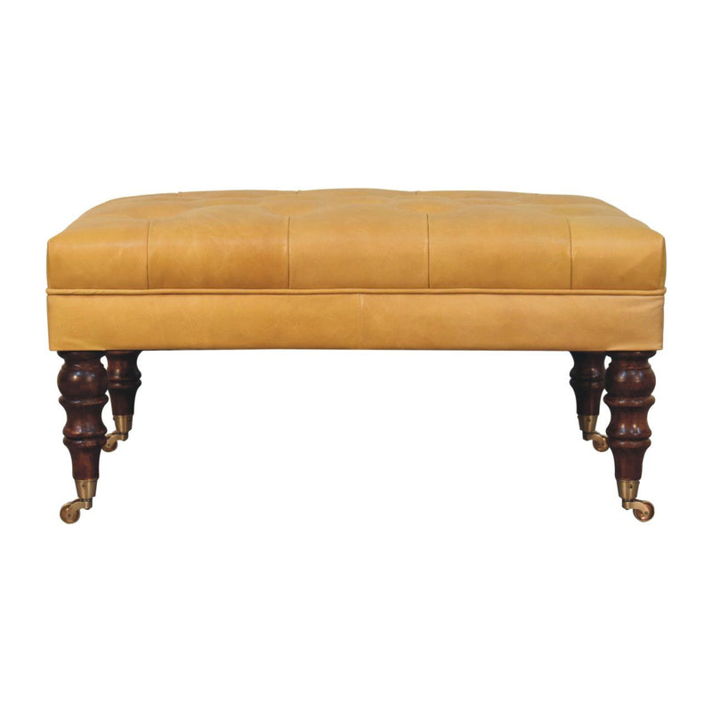 Buffalo - Ottoman With Castor Legs - R&R Furniture Gallery (Fountain Valley, CA)