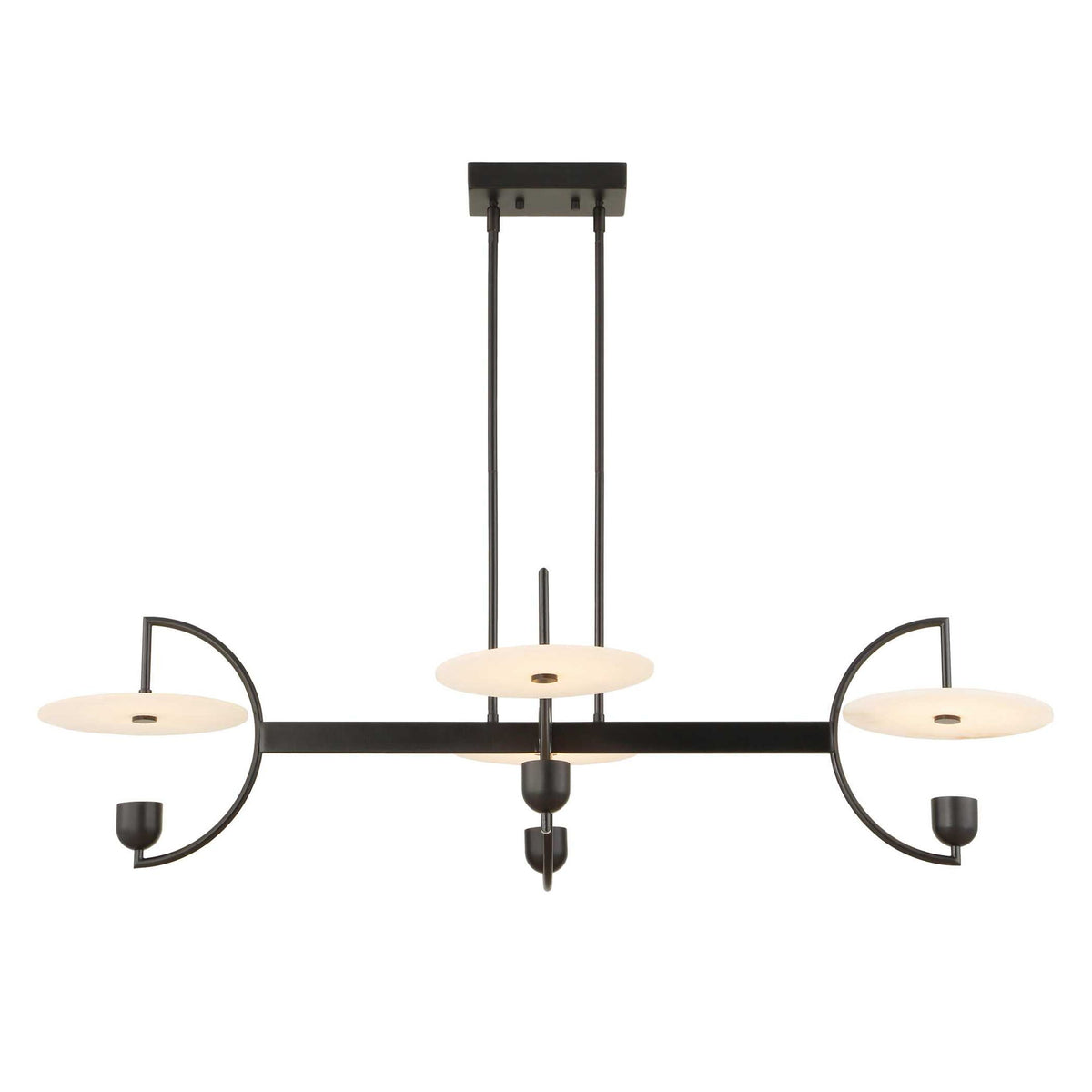 Kyoto - 4 Light Linear LED Chandelier - Black