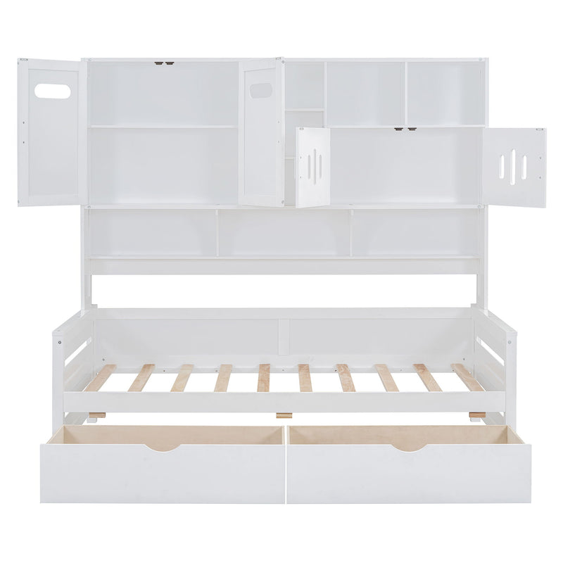 Daybed With All-In-One Cabinet And Shelf - R&R Furniture Gallery (Fountain Valley, CA)