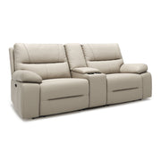 Malibu - Modern Power Motion 3 Piece Reclining Loveseat Sofa With Cup Holders - Cream Taupe Beige - R&R Furniture Gallery (Fountain Valley, CA)