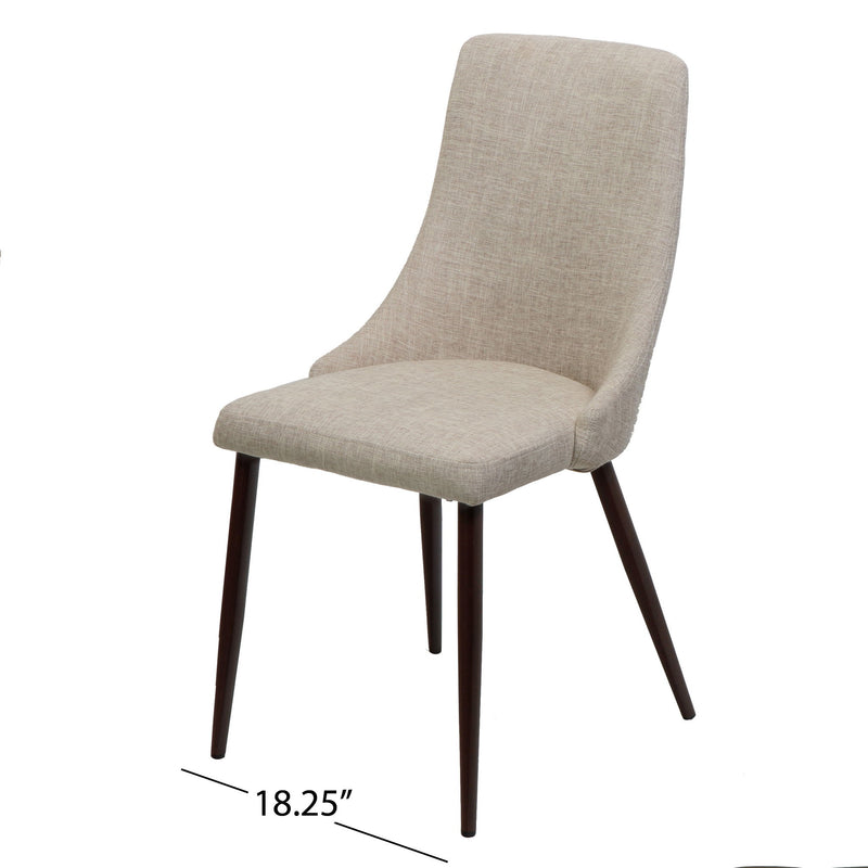 Mid Century Modern Fabric Armless Dining Chair - R&R Furniture Gallery (Fountain Valley, CA)