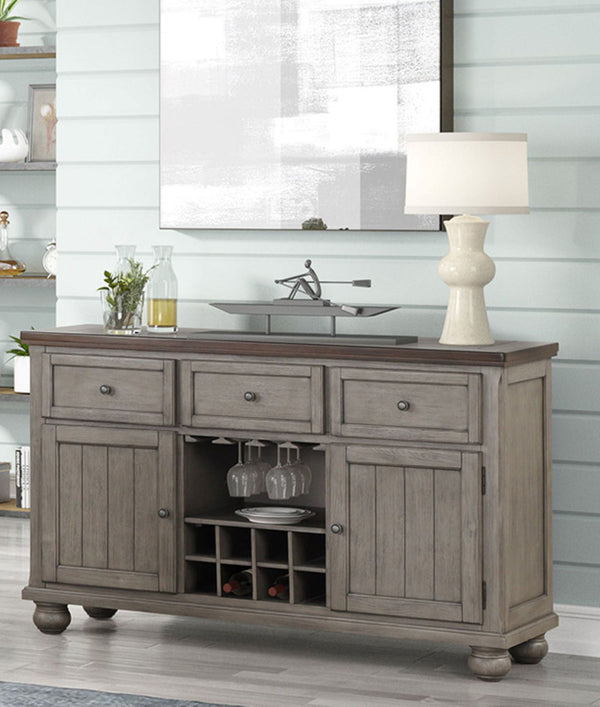 Rustic 2 Tone Sever With Powerpack - Gray
