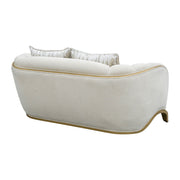 Scotts Square - Loveseat - Cornsilk / Light Champagne - R&R Furniture Gallery (Fountain Valley, CA)