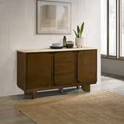 Kasha - Server With Marble Top Top - Vintage Oak - R&R Furniture Gallery (Fountain Valley, CA)