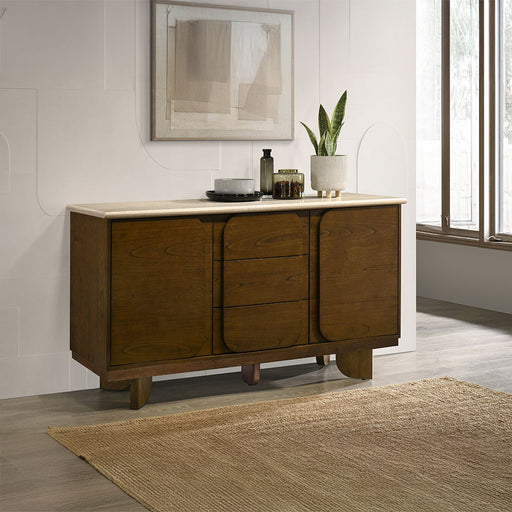 Kasha - Server With Marble Top Top - Vintage Oak - R&R Furniture Gallery (Fountain Valley, CA)
