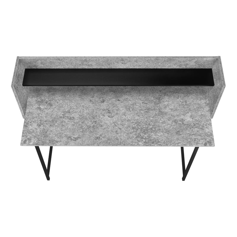 Computer Desk For Home Office, Laptop, Storage Shelves, Marble Look Contemporary & Modern - R&R Furniture Gallery (Fountain Valley, CA)