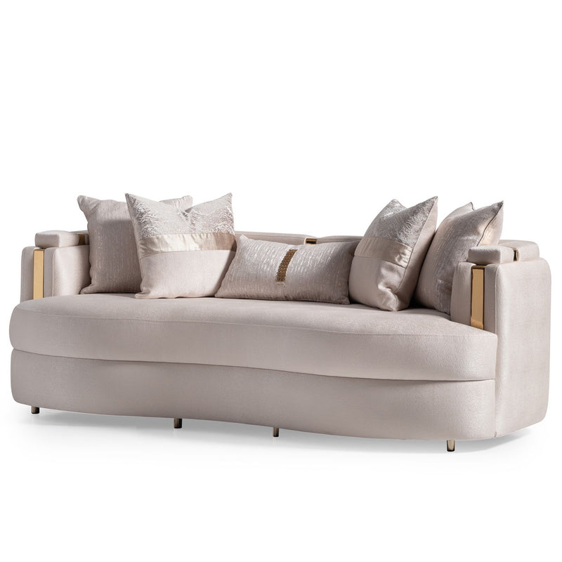 Carmela - Sofa - Almond / Gold - R&R Furniture Gallery (Fountain Valley, CA)