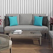 Simpli-Home Carmel outdoor sofa in Sand Drift color with plush cushions and a sturdy frame, perfect for outdoor seating.
