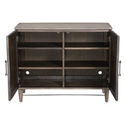 Gray Oak Shield 2-door accent cabinet by Uttermost with sleek design and storage space, ideal for modern home decor.