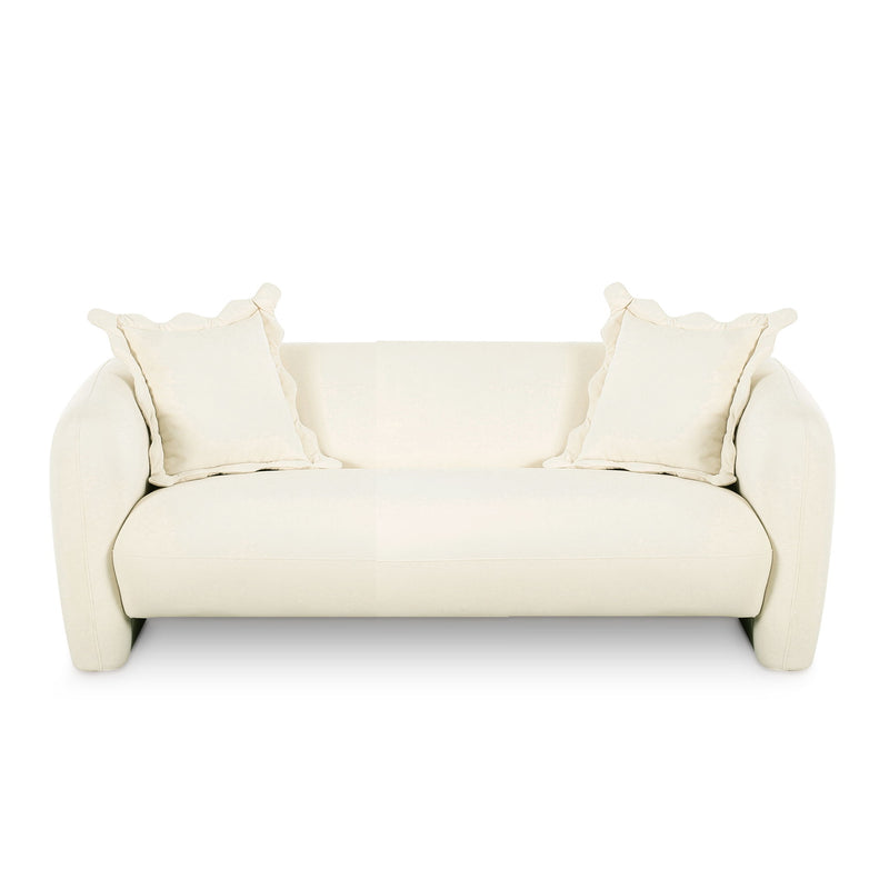 Lou - Performance Velvet Loveseat - Cream - R&R Furniture Gallery (Fountain Valley, CA)