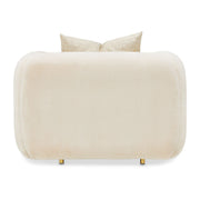 Sassani - Accent Chair - Crepe / Gold - R&R Furniture Gallery (Fountain Valley, CA)