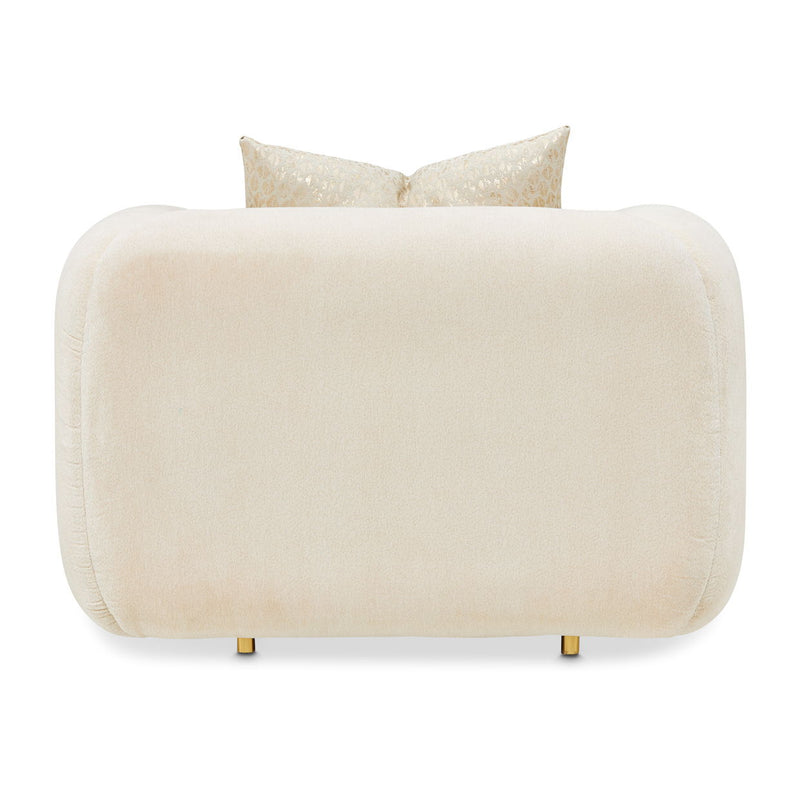 Sassani - Accent Chair - Crepe / Gold - R&R Furniture Gallery (Fountain Valley, CA)
