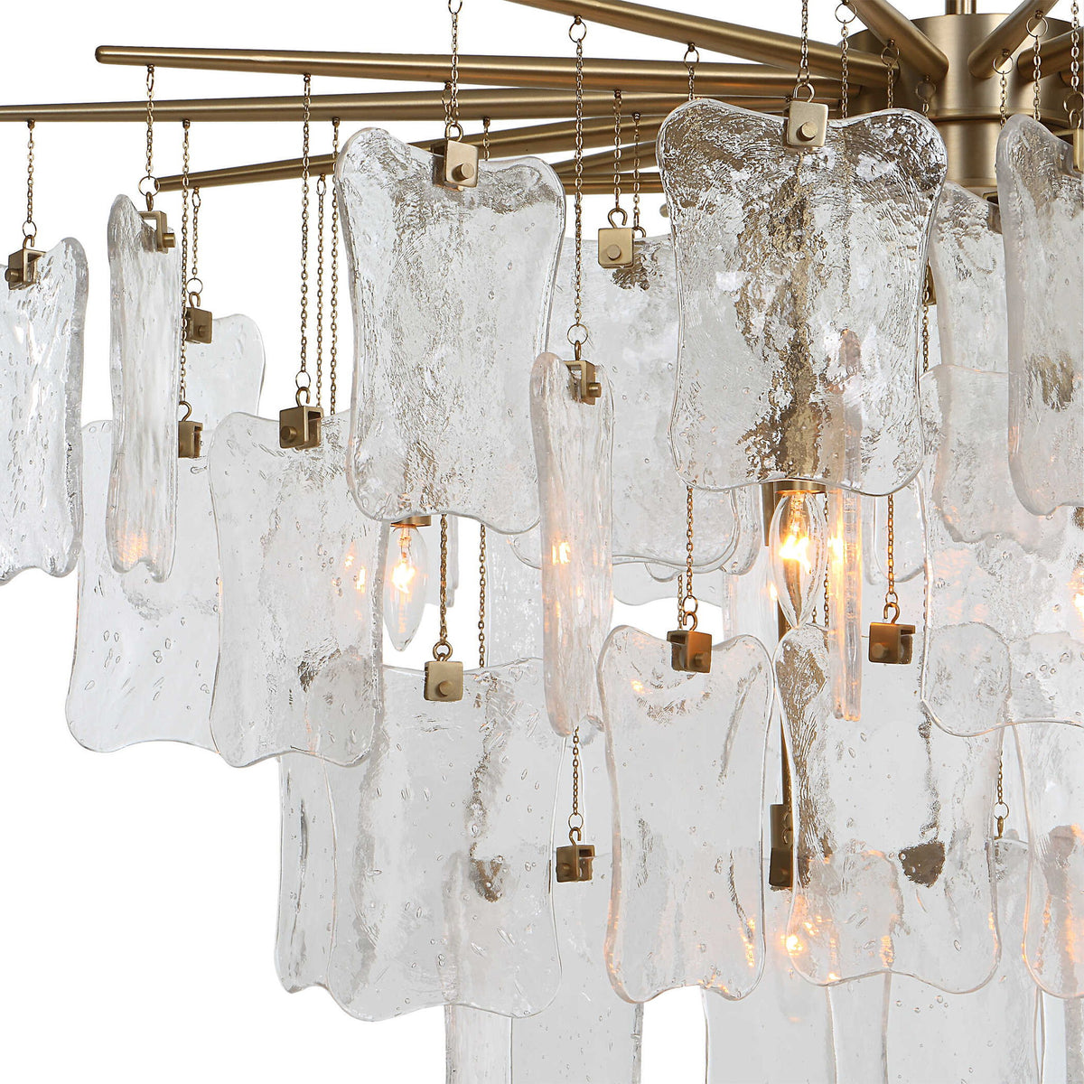 Seeded Shield - 8 Light Chandelier