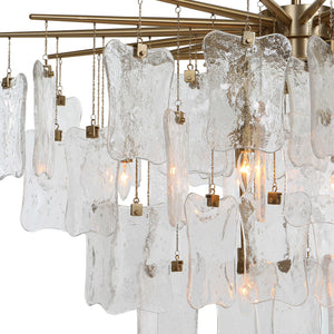 Seeded Shield - 8 Light Chandelier