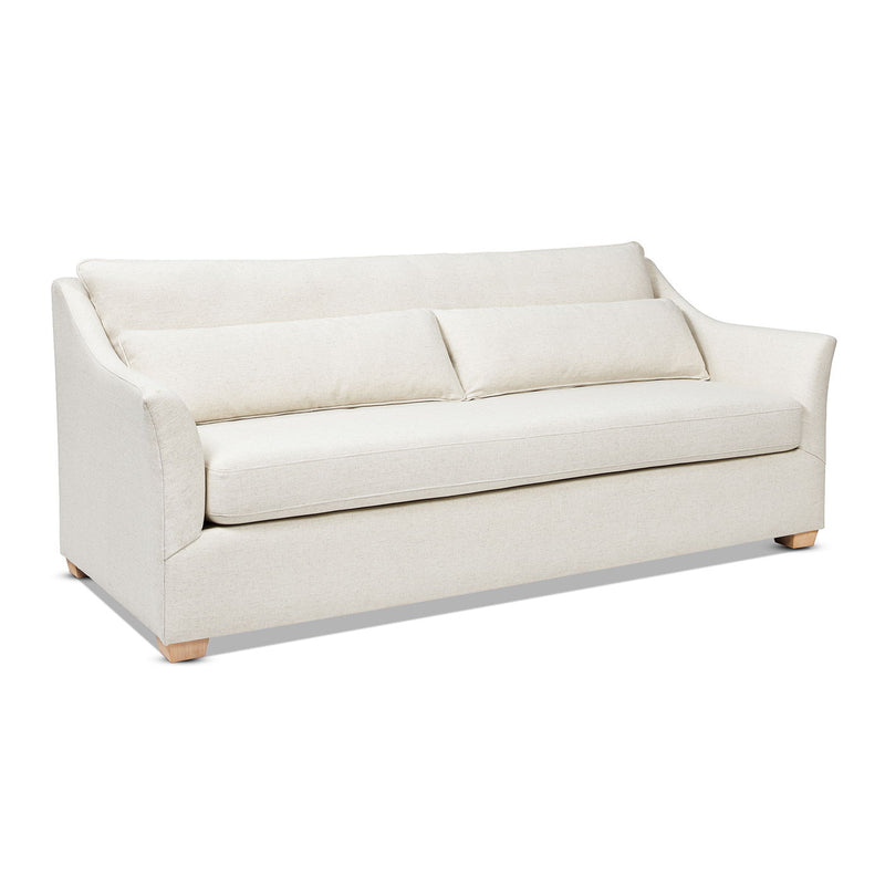 Ada - Flared Arm Contemporary Sofa With Lumbar Pillows - Flax White - R&R Furniture Gallery (Fountain Valley, CA)