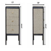 Nightstand, 3 Drawer - Black - R&R Furniture Gallery (Fountain Valley, CA)