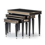 La Francaise - Nesting Tables (Set of 3) - Black Ice - R&R Furniture Gallery (Fountain Valley, CA)