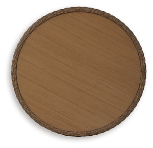 Double Point - Round Cocktail Table - Beige - R&R Furniture Gallery (Fountain Valley, CA)