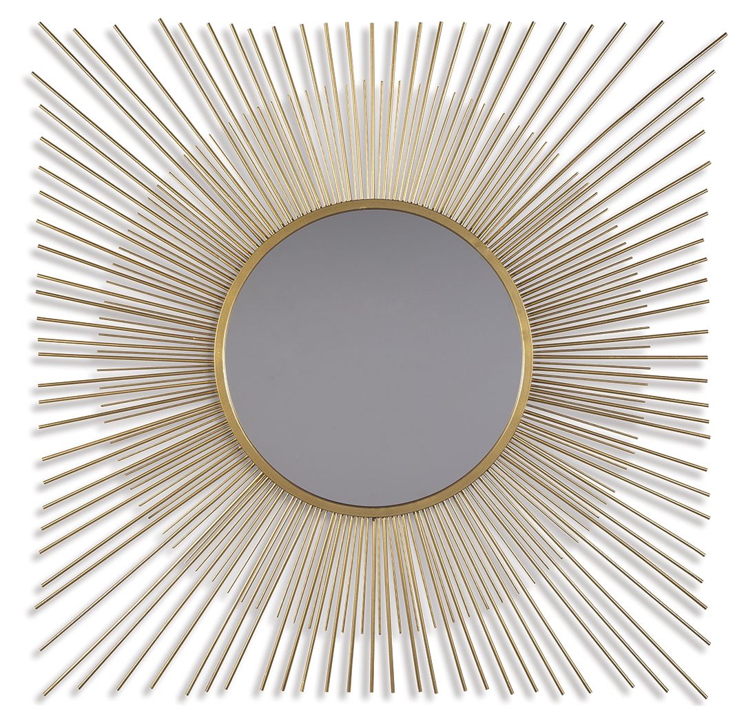 Elspeth - Accent Mirror - Gold Finish - R&R Furniture Gallery (Fountain Valley, CA)