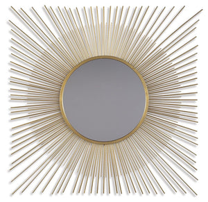 Elspeth - Accent Mirror - Gold Finish - R&R Furniture Gallery (Fountain Valley, CA)