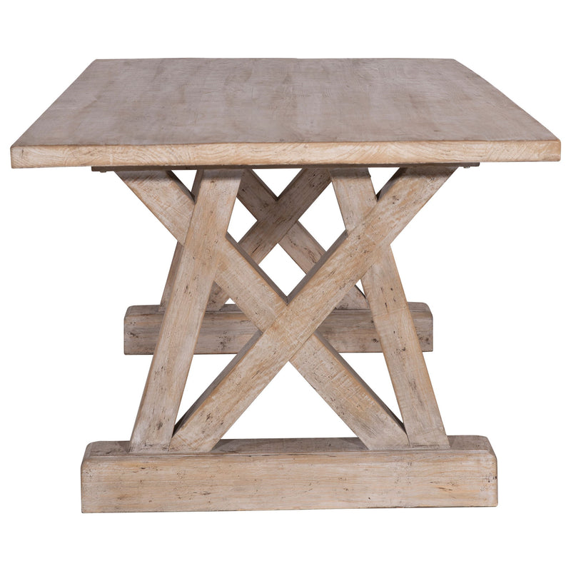 Paredes - Rectangle Dining Table 82" - Light Warm Wash With Water