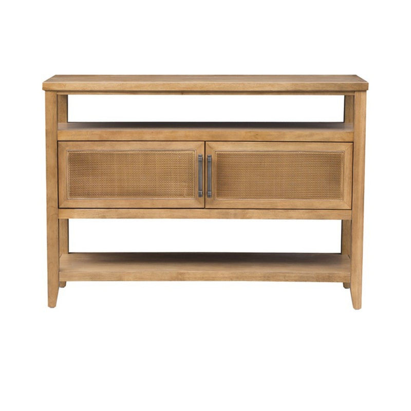 Naomi - 2 Door Storage Console Table With Ample Shelving - Natural - R&R Furniture Gallery (Fountain Valley, CA)