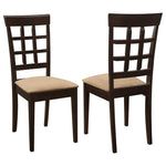 Lattice Back Dining Chair (Set of 2) - Brown