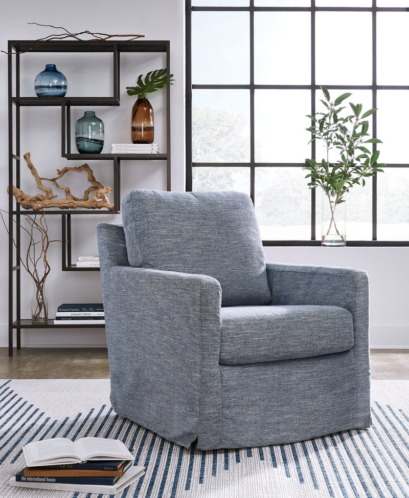 Nenana Next-Gen Nuvella - Swivel Glider Accent Chair - R&R Furniture Gallery (Fountain Valley, CA)