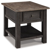 Tyler Creek - Rectangular End Table - Grayish Brown / Black - R&R Furniture Gallery (Fountain Valley, CA)