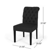Broxton - Tuft Dining Rolltop Chairs With Button Tufted Backrest (Set of 2) - R&R Furniture Gallery (Fountain Valley, CA)