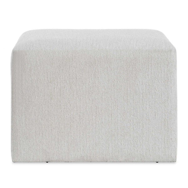 Upholstered Accent Stool - Off-White