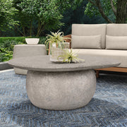 Britney - Outdoor Round Coffee Table - Light Gray - R&R Furniture Gallery (Fountain Valley, CA)