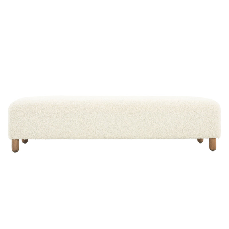 Contemporary Ottoman With Foam Cushion And Durable Upholstery - R&R Furniture Gallery (Fountain Valley, CA)