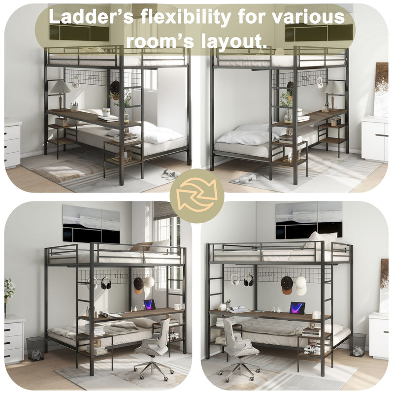 Ethan - Bunk Bed With Desk, Charging Station, Storage Shelves - R&R Furniture Gallery (Fountain Valley, CA)