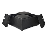 Avalon - Upholstered Square Coffee Table Storage Ottoman - R&R Furniture Gallery (Fountain Valley, CA)