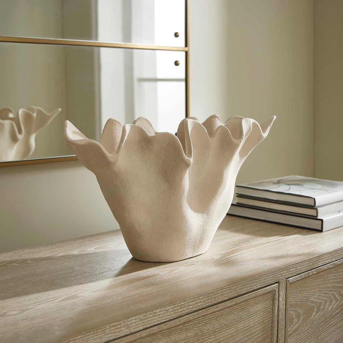 Sand Dune - Outdoor Ceramic Bowl - White