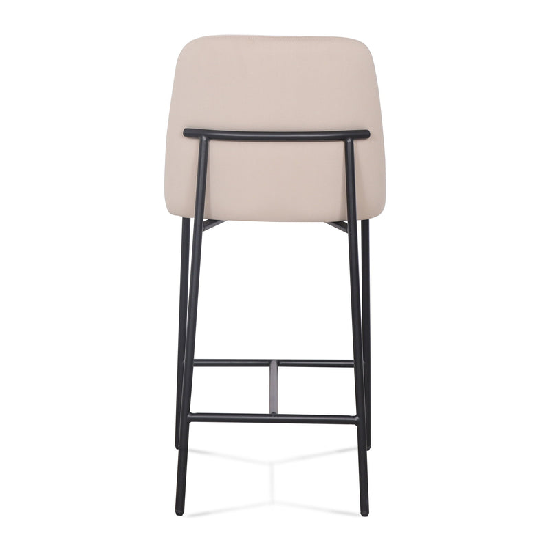 Set of two TOV Furniture Sydney counter stools with sleek design, wooden legs, and cushioned seats for modern kitchen decor.