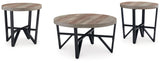 Deanlee - Occasional Table Set (Set of 3) - Grayish Brown / Black - R&R Furniture Gallery (Fountain Valley, CA)