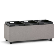 Avalon - Upholstered Storage Ottoman - R&R Furniture Gallery (Fountain Valley, CA)