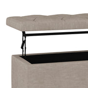 Hamilton - Upholstered Lift Top Rectangular Storage Ottoman - R&R Furniture Gallery (Fountain Valley, CA)