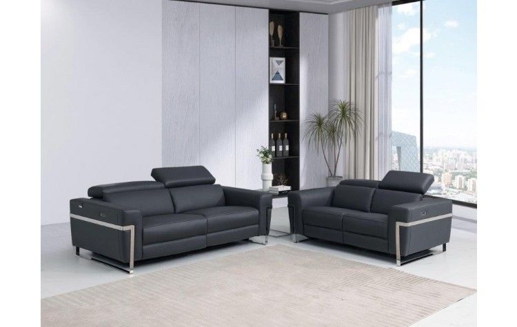 990 - Power Reclining Set With Power Headrest - R&R Furniture Gallery (Fountain Valley, CA)