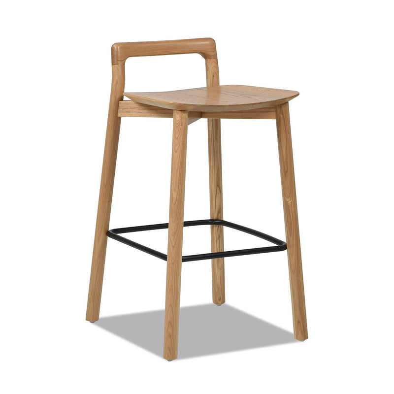 Sven - Modern Minimalist Low Back Counter Stool - Natural Blonde Ash - R&R Furniture Gallery (Fountain Valley, CA)