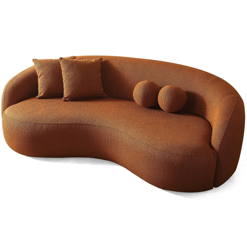 Drake - Japandi Style Curvy Boucle Sofa - R&R Furniture Gallery (Fountain Valley, CA)