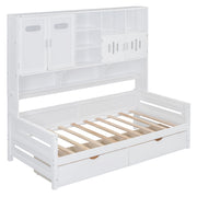 Daybed With All-In-One Cabinet And Shelf - R&R Furniture Gallery (Fountain Valley, CA)