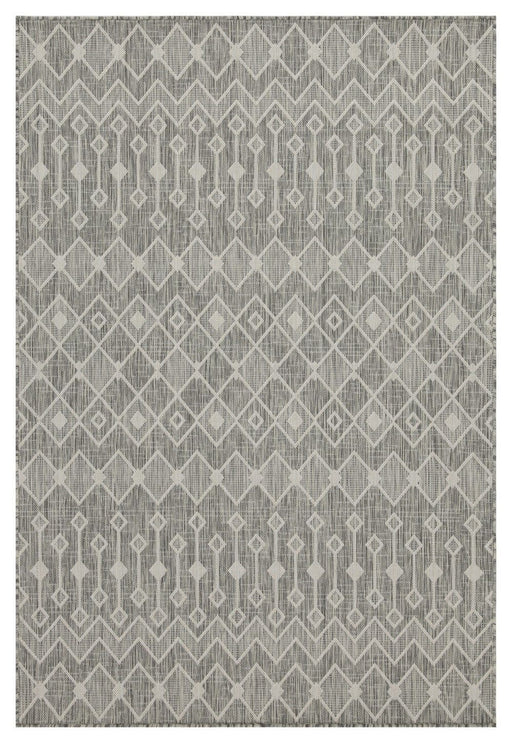 Sunshine - 5'3" X 7'3" Indoor & Outdoor Area Rug Polypropylene - Silver - R&R Furniture Gallery (Fountain Valley, CA)
