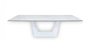 Baldwin - Modern White Ceramic Extendable Dining Table