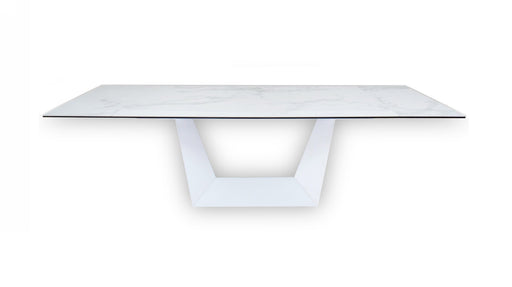 Baldwin - Modern White Ceramic Extendable Dining Table