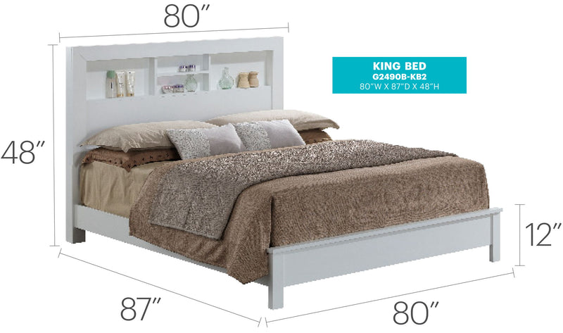 Bed With Transitional Design Stylish - R&R Furniture Gallery (Fountain Valley, CA)