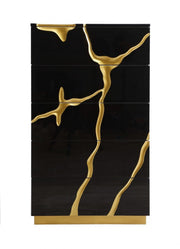 Aspen - Modern Black & Gold Chest — view 3